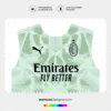 Arte Vetor Camisa Milan Goleiro 2024.2025