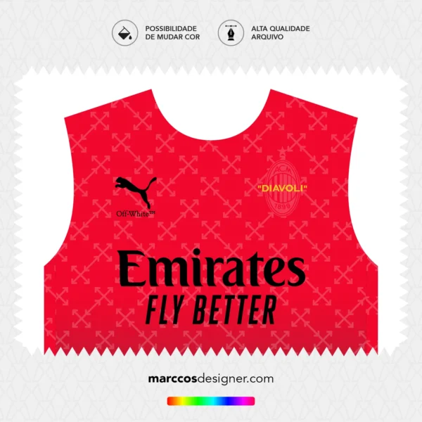 Arte Vetor Camisa Milan Goleiro 2024.2025