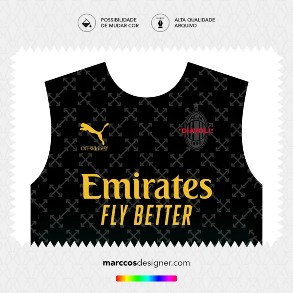 Arte Vetor Quarta Camisa Milan 2024.2025