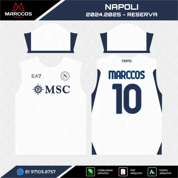 Arte Vetor Camisa Napoli Reserva 2024.2025