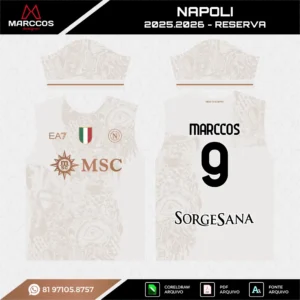 Arte Vetor Camisa Napoli Reserva 2024.2025
