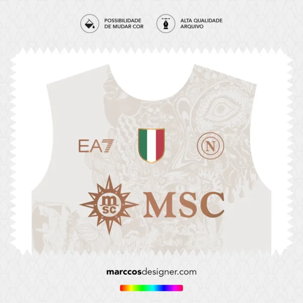 Arte Vetor Camisa Napoli Reserva 2024.2025