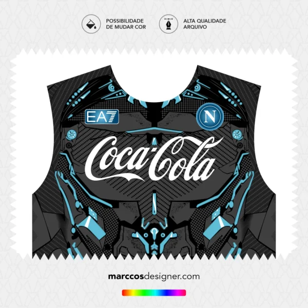 Arte Vetor Camisa Napoli Treino 2025.2026