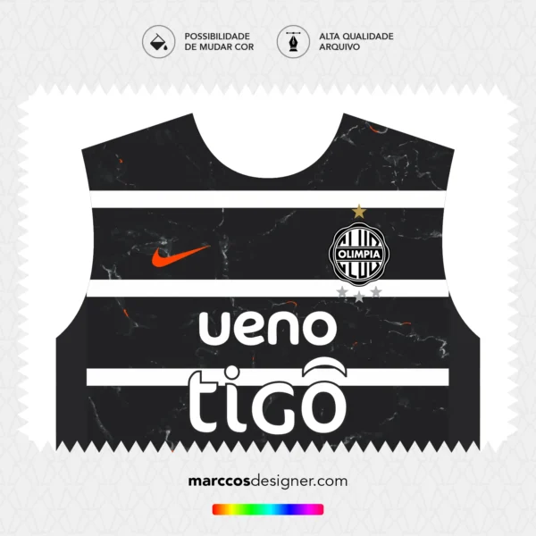 Arte Vetor Camisa Olimpia Reserva 2025.2026