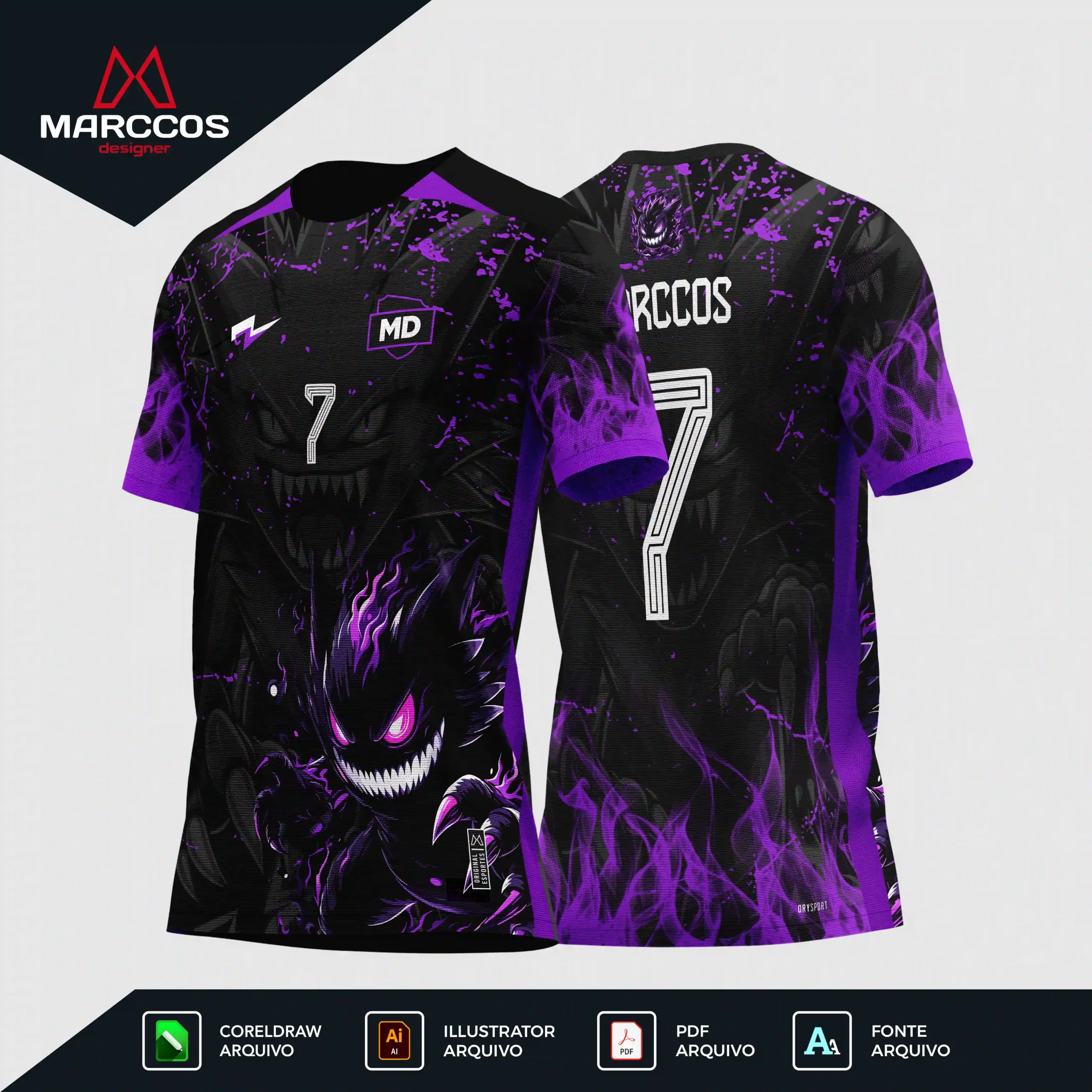 Arte Camisa Interclasse Gengar