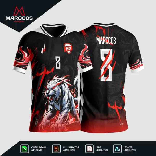 Arte Camisa Interclasse Onça