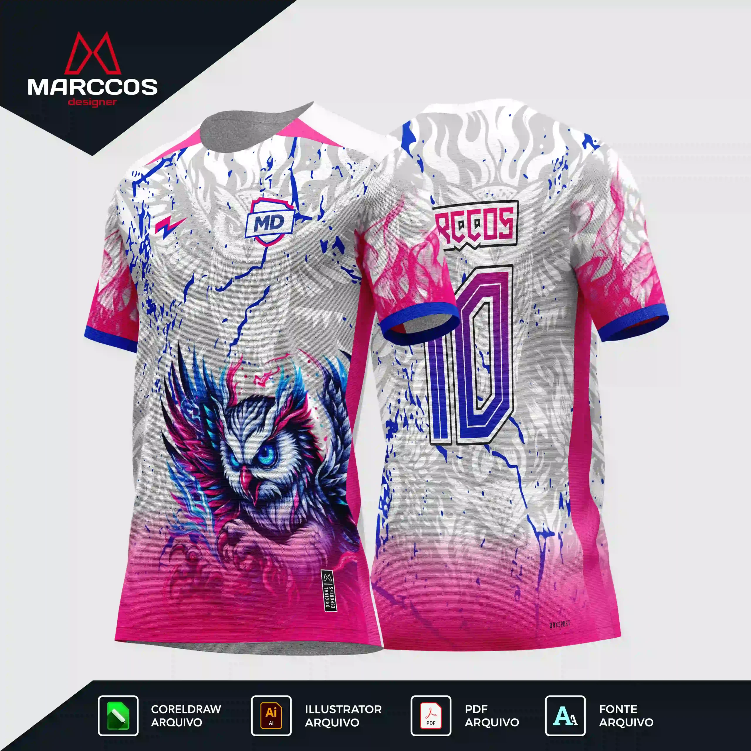 Arte Camisa Interclasse Coruja