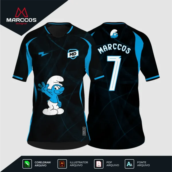 Arte Camisa Interclasse Smurfs