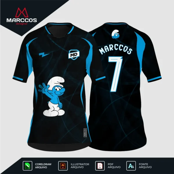Arte Camisa Interclasse Smurfs