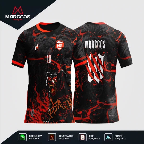 Arte Camisa Interclasse Urso