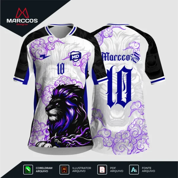 Arte Camisa Interclasse Leão Lavender - 0228