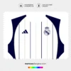 Arte Vetor Camisa Real Madrid Viagem Baseball 2024.2025