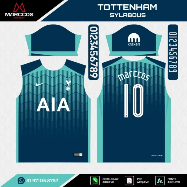 Arte Vetor Camisa Tottenham Sylabous