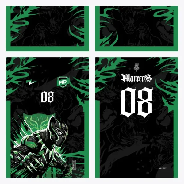 Arte Camisa Interclasse Pantera Negra