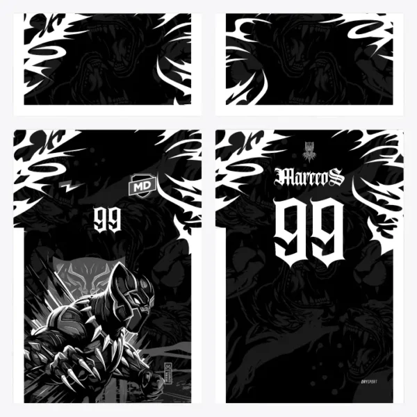 Arte Camisa Interclasse Pantera Negra