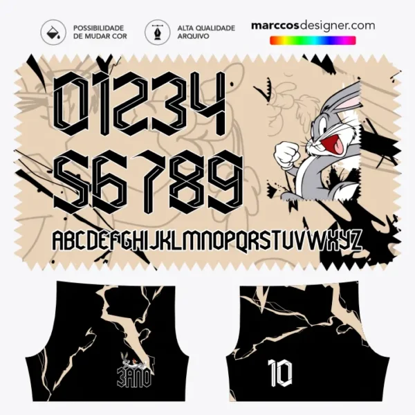 Arte Camisa Interclasse Pernalonga