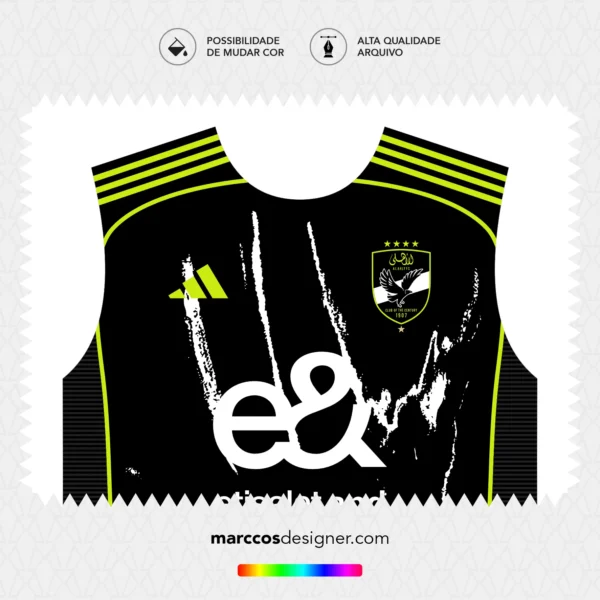 Arte Vetor Camisa Al-Ahly Reserva 2025.2026