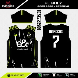 Arte Vetor Camisa Al-Ahly Reserva 2025.2026