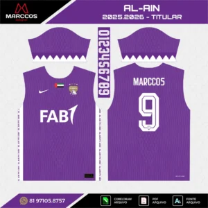 Arte Vetor Camisa Al-Ain Titular 2025.2026