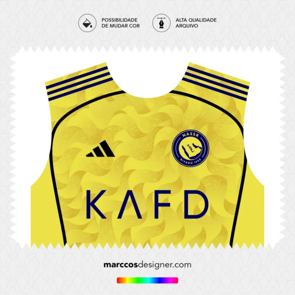 Arte Vetor Camisa Al-Nassr Titular 2025.2026