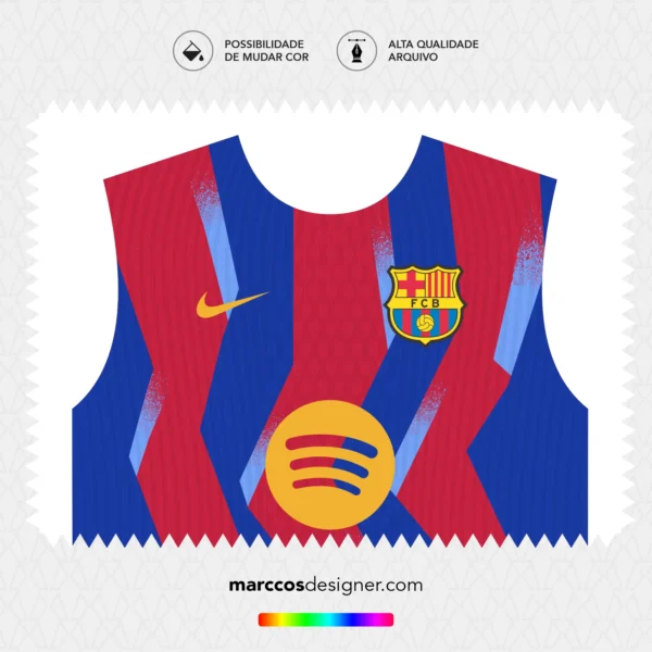 Arte Vetor Quarta Camisa Barcelona 2024.2025