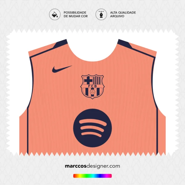 Arte Vetor Terceira Camisa Barcelona 2025.2026