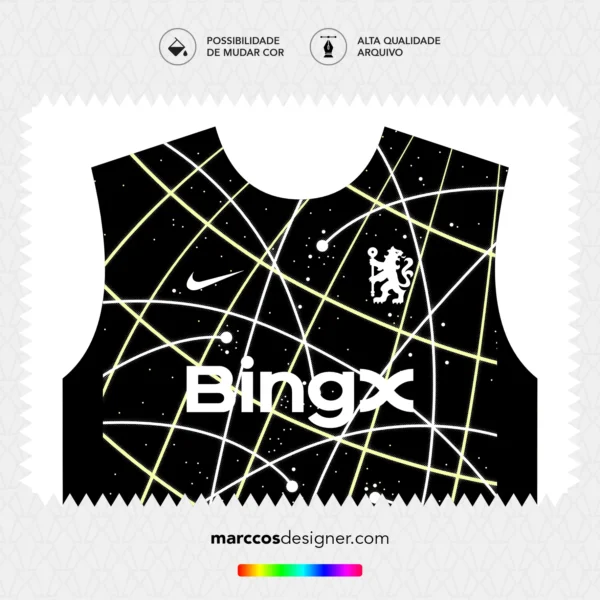 Arte Vetor Camisa Chelsea Pré-Jogo CWC 2025
