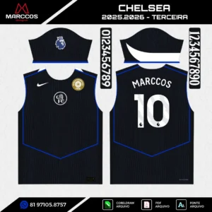 Arte Vetor Terceira Camisa Chelsea 2025.2026