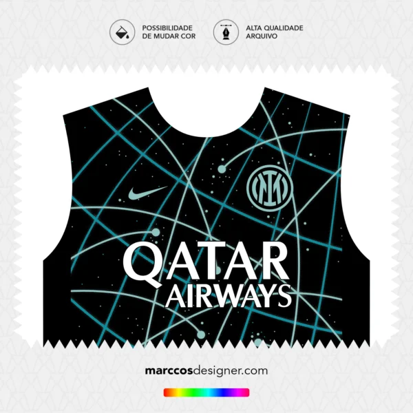 Arte Vetor Camisa Inter de Milan Pré-Jogo CWC 2025