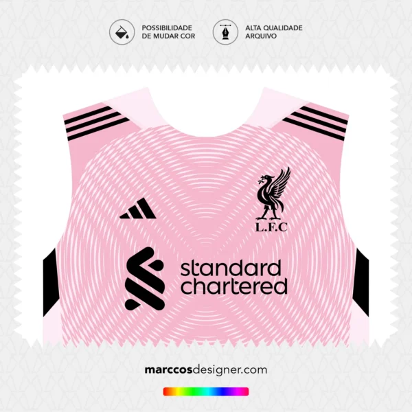 Arte Vetor Camisa Liverpool Goleiro 2024.2025