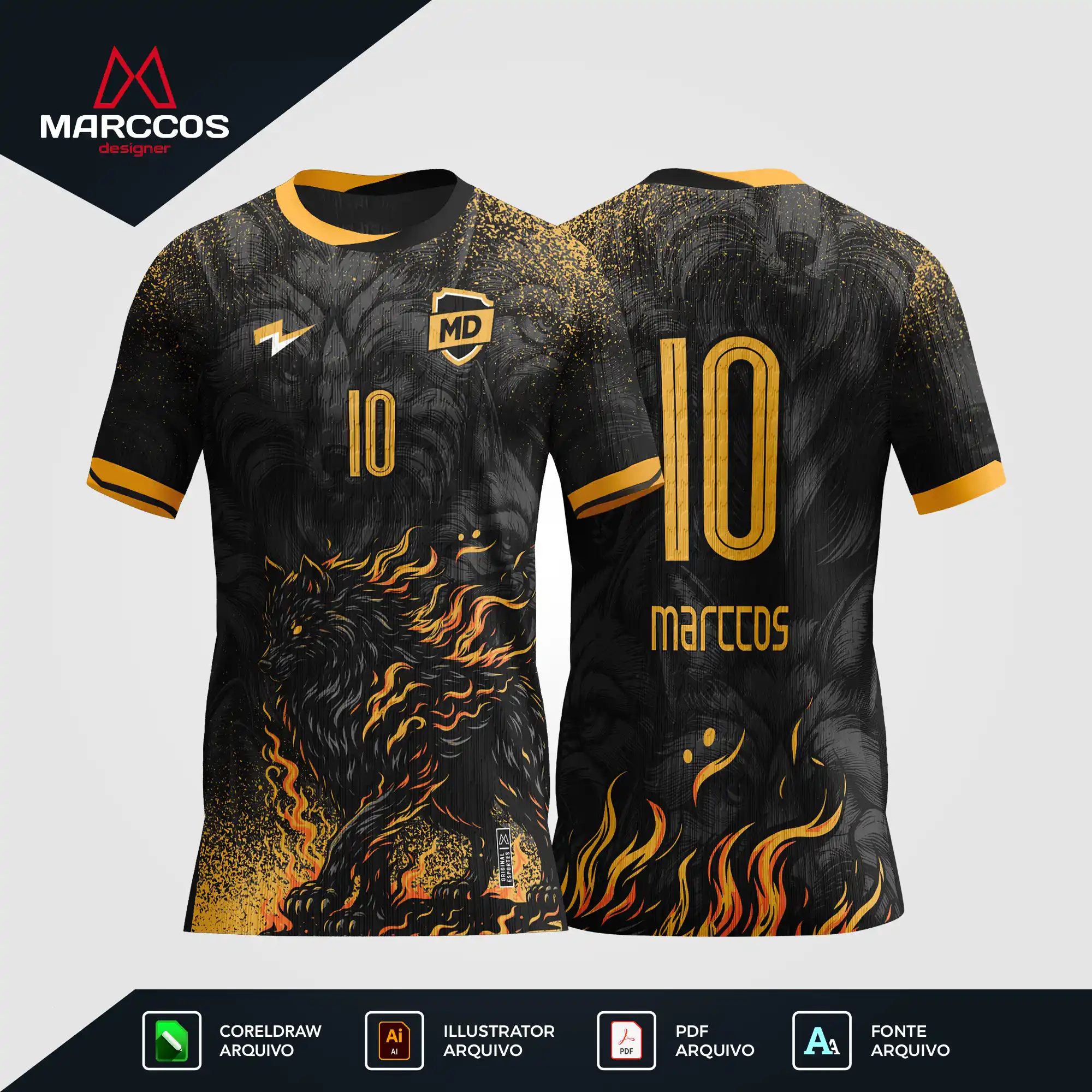 Arte Camisa Interclasse Lobo