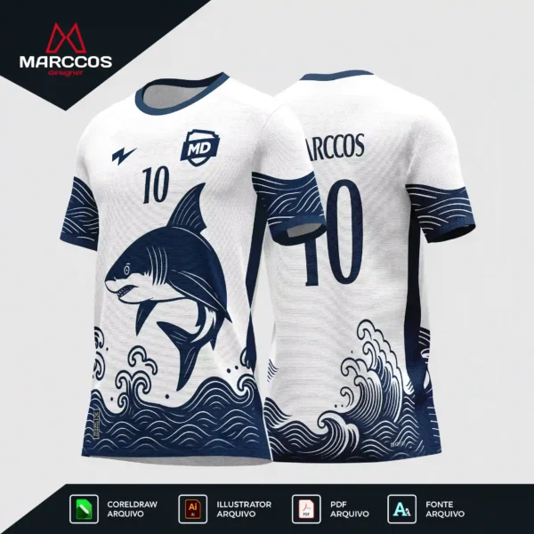 Arte Camisa Interclasse Tubarão
