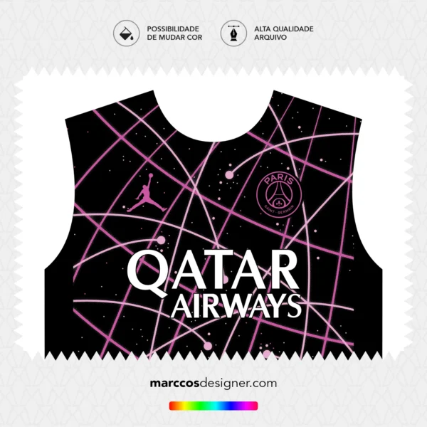 Arte Vetor Camisa PSG Pré-Jogo CWC 2025