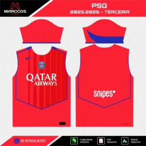 Arte Vetor Terceira Camisa PSG 2025.2026 Arte Vetor Terceira Camisa PSG 2025.2026