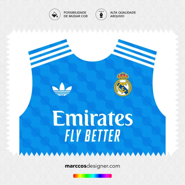Arte Vetor Terceira Camisa Real Madrid 2025.2026