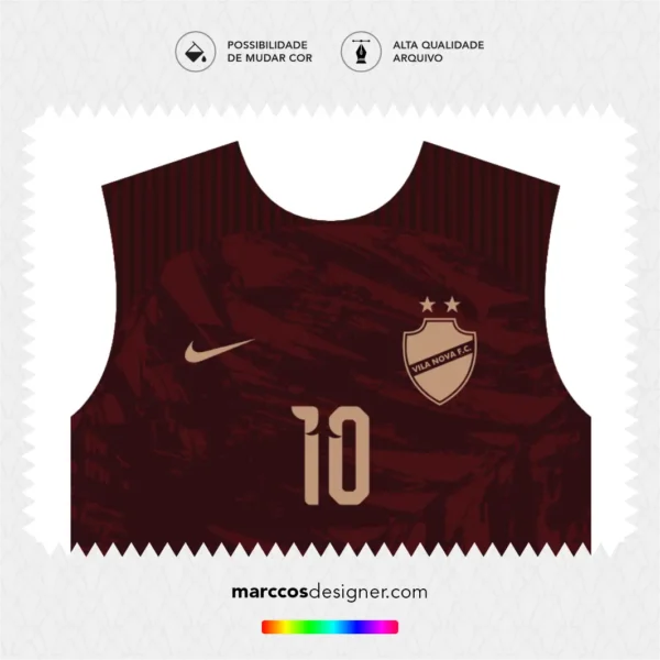 Arte Vetor Camisa Vila Nova Tropical