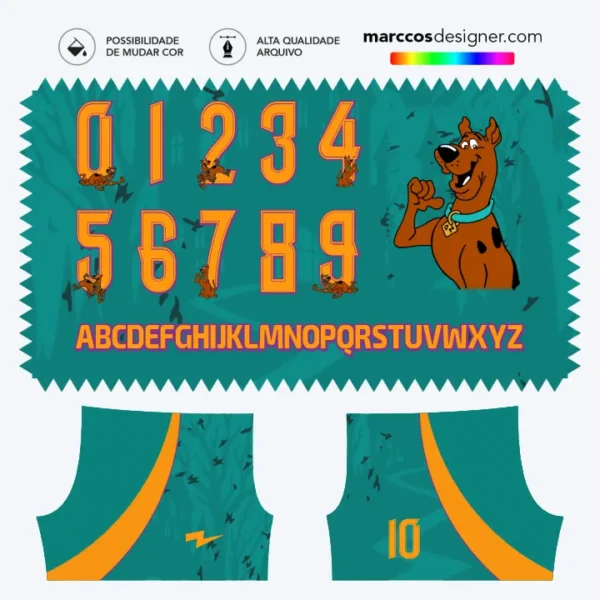 Arte Camisa Interclasse Scooby-Doo
