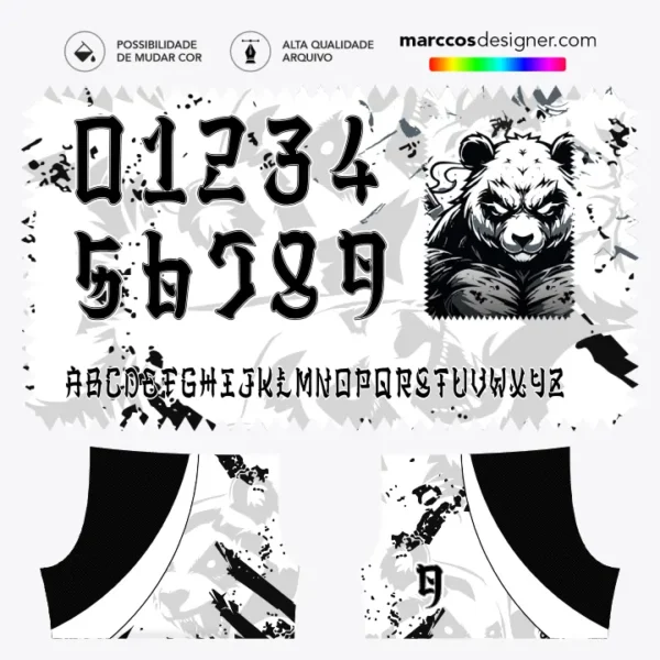 Arte Camisa Interclasse Panda