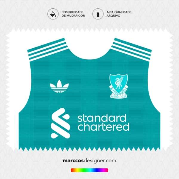 Arte Vetor Terceira Camisa Liverpool 2025.2026