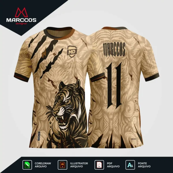 Arte Camisa Interclasse Tigre
