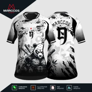 Arte Camisa Interclasse Panda