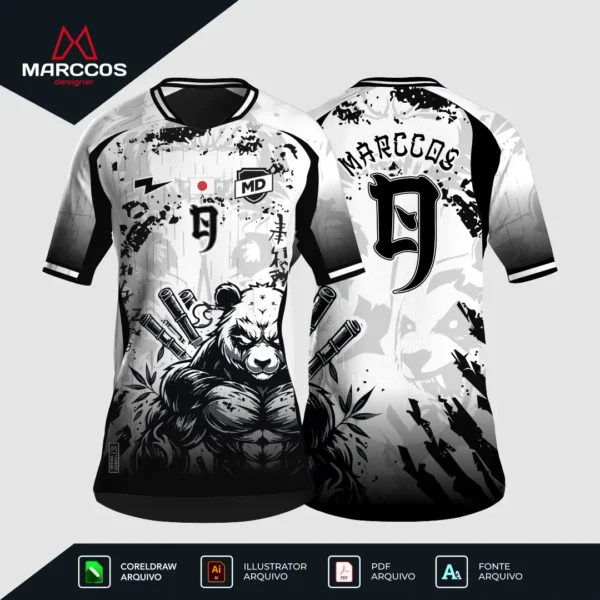 Arte Camisa Interclasse Panda