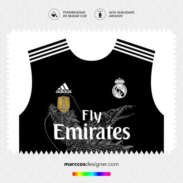 Arte Vetor Terceira Camisa Real Madrid 2014.2015
