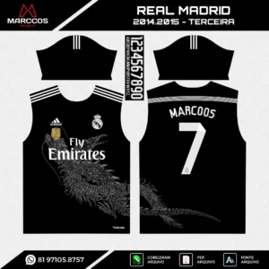 Arte Vetor Terceira Camisa Real Madrid 2014.2015