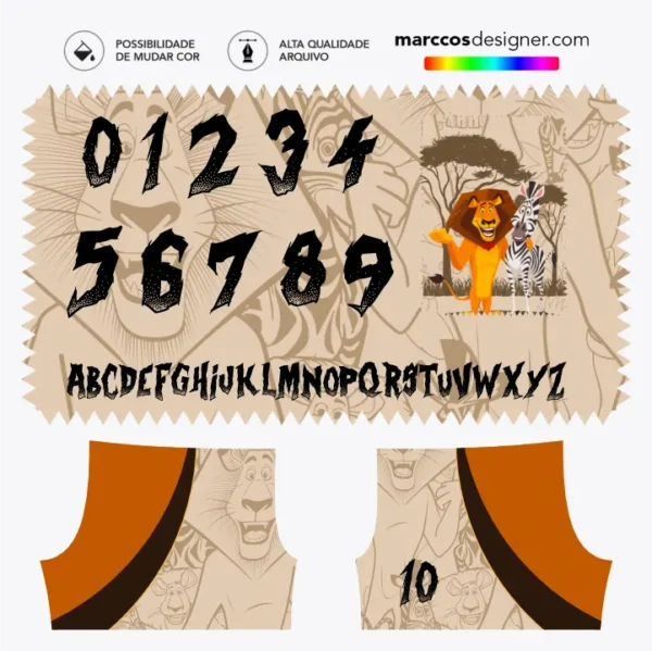 Arte Camisa Interclasse Madagascar