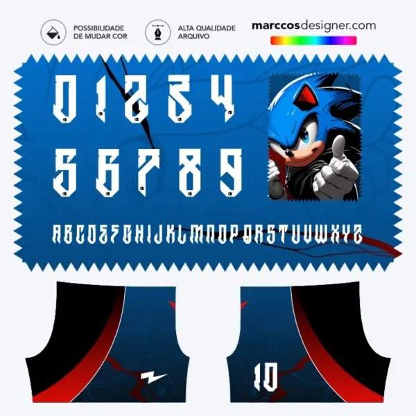 Arte Camisa Interclasse Sonic