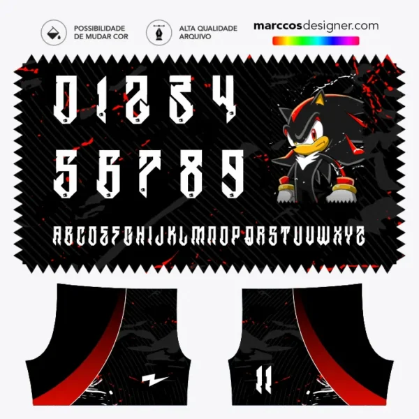 Arte Camisa Interclasse Dark Sonic