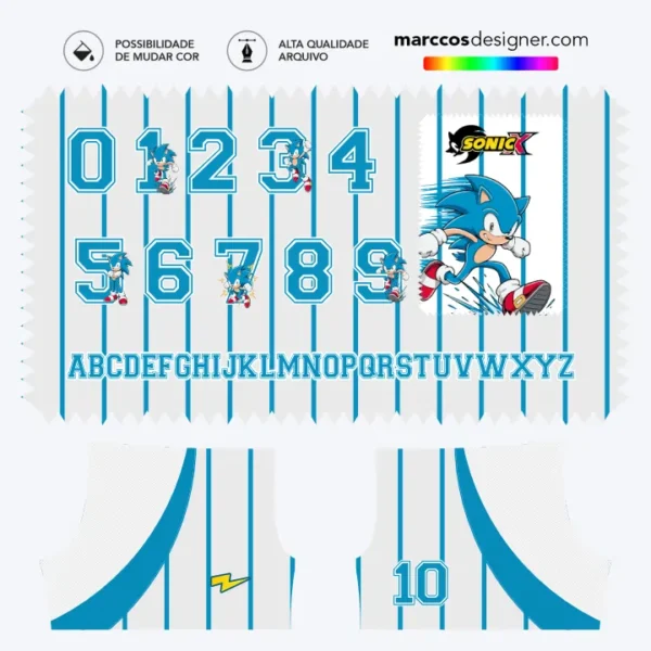 Arte Camisa Interclasse Sonic