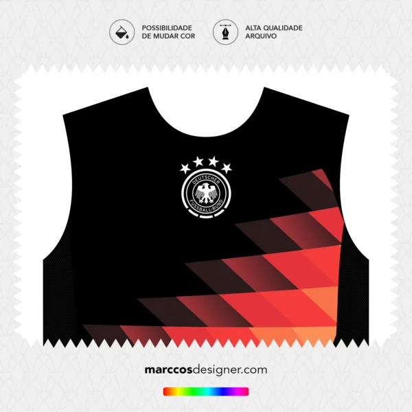 Arte Vetor Camisa Alemanha Pré-Jogo 2024.2025
