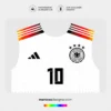 Arte Vetor Camisa Alemanha Titular 2024.2025 Arte Vetor Camisa Alemanha Titular 2024.2025